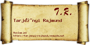 Tarjányi Rajmund névjegykártya